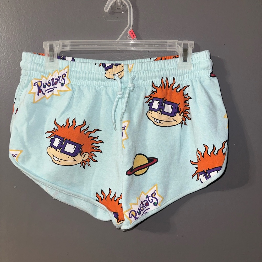 Mint Green RugRats Shorts ft Chuckie